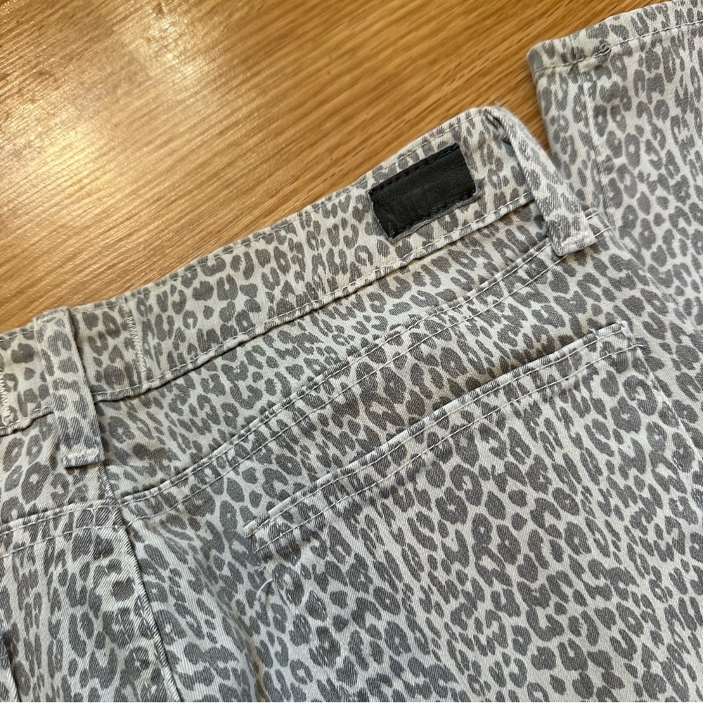 Paige verdugo ultra skinny cheetah animal print gray denim jeans size 32 cotton - Picture 4 of 8
